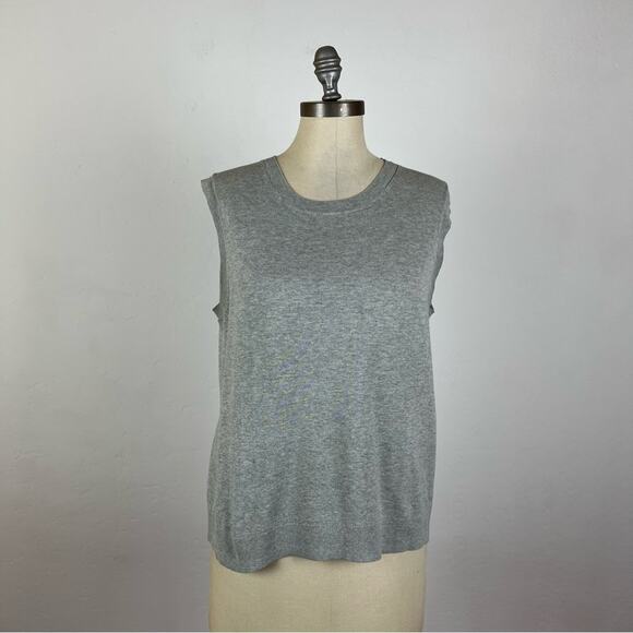 J. Crew Crew Neck Knit Tank in Grey - Picture 1 of 9